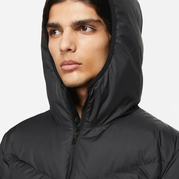 Nike Sportswear Storm-Fit Down Puffer Hooded Jacket Black DD6795-010 - Picture 3 of 9
